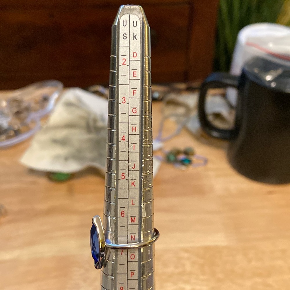 Touchstone Crystal Silver Ring With A Marquis Cut… - image 3